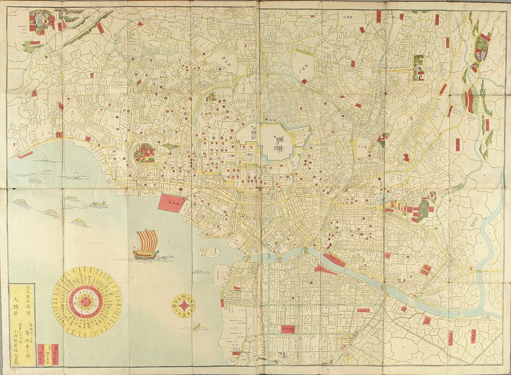 無款 萬寿御江戸絵図 文久改正 (c.1861) 72.5x99.3cm. | 浮世絵 | 原