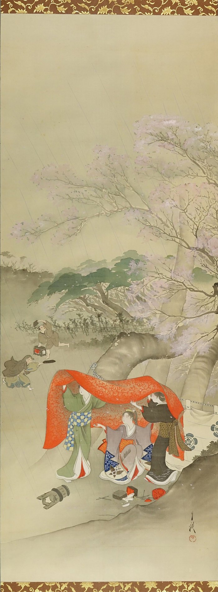 月湖 俄雨 絹本著色 浮世絵 原書房 神田神保町