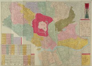 無款/改正東京測量全図　銅板　色刷木版のサムネール