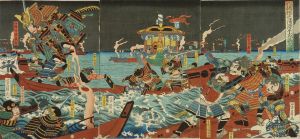 芳員 八嶋壇之浦源平大合戦之図 | 浮世絵 | 原書房 神田神保町