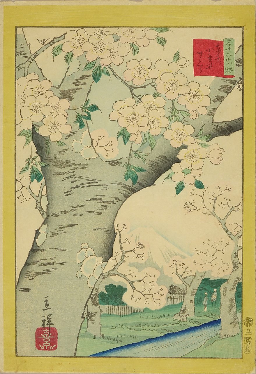 浮世絵、三十六花撰(東都小金井さくら） 浮世絵、三十六花撰(東都小金井さくら） - メルカリ