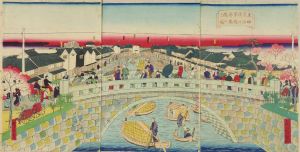 広重三代 東京浅草石橋ヨリ 神田川柳橋之図 | 浮世絵 | 原書房 神田神保町