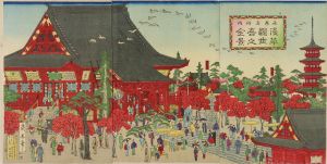 幾英 東京名所ノ内浅草観世音之全景 | 浮世絵 | 原書房 神田神保町