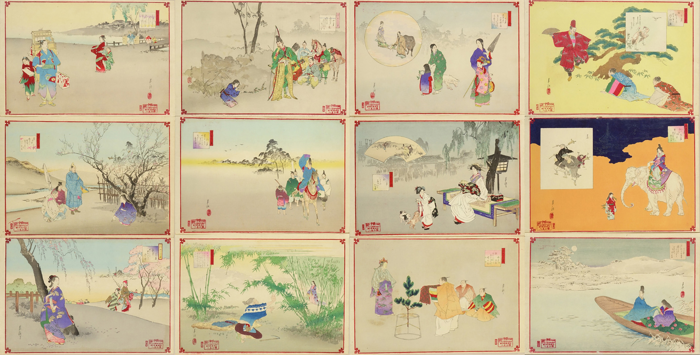 九谷焼　春画　浮世絵　十二ヶ月画 Amazon.co.jp: 九谷焼 春画 金彩色絵 風俗画 浮世絵 十二ヶ月 盃