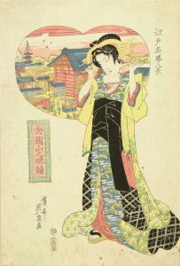 英泉/江戸名勝八景　金龍山之晩鐘のサムネール