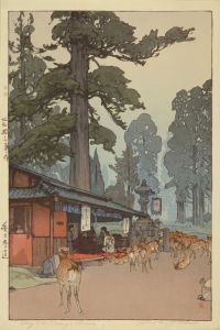 春日参道　自摺／吉田博