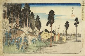 浮世絵　東京開化狂画名所　道灌山・王子稲荷 浮世絵 東京開化狂画名所 道灌山・王子稲荷 浮世絵 東京開化狂画名所