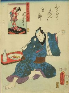 国尽倭名誉　飛騨 左甚五郎　関三十郎／豊国三代