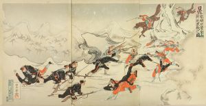 呂雪/日露旅順口黄金山附近戦戦之図のサムネール