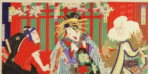 国周 歌舞伎座新狂言江戸桜由縁助六 | 浮世絵 | 原書房 神田神保町