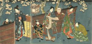豊国三代 源氏夜桜の図 | 浮世絵 | 原書房 神田神保町