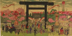 国利 東京名所九段坂靖国神社 | 浮世絵 | 原書房 神田神保町