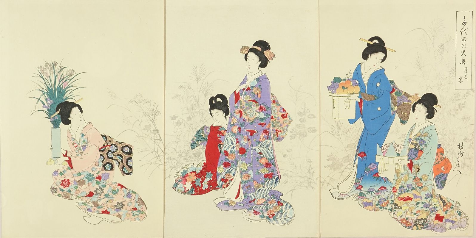 周延 千代田之大奥 月見宴 | 浮世絵 | 原書房 神田神保町