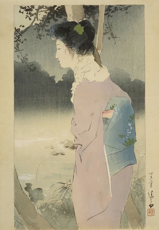 鏑木清方 「嫁ヶ淵」前 | 浮世絵 | 原書房 神田神保町