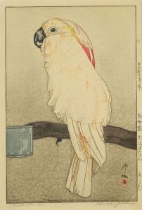 動物園　於ほばたんあうむ　自摺／吉田博