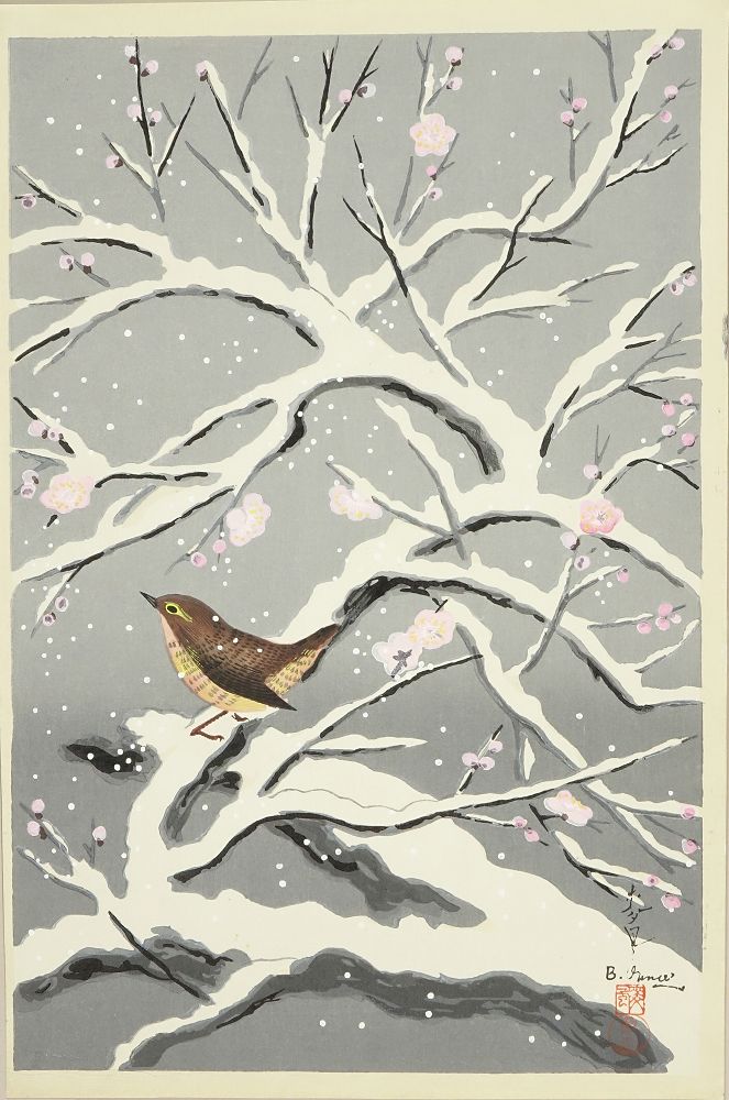 水墨画 　梅に鶯 梅に鶯: ーモノクロの芸術水墨画ー京都で水墨画を学んでみませんか？