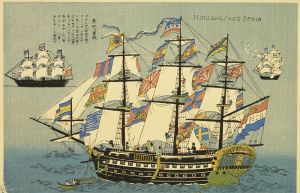 長崎古版画　手刷複製木版画　10枚揃　原寸　長崎美術同好会刊　各台紙付　帙入／長崎版画