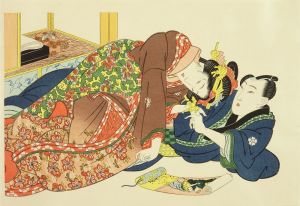 英泉/英泉あぶな絵　手刷複製木版画　12枚揃　原寸　アダチ木版画研究所　各台紙付　帙入のサムネール