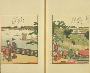 北斎/絵本隅田川両岸一覧　北斎画　手刷複製木版画　3冊揃　風俗絵巻図画刊行会刊　大正6年(1917)のサムネール