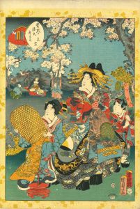 紫式部源氏かるた　5　若紫／国貞二代