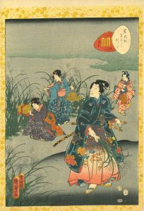 国貞二代 紫式部源氏かるた 28 野分 | 浮世絵 | 原書房 神田神保町