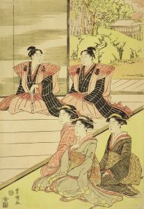 豊国/美人と若ざむらいのサムネール