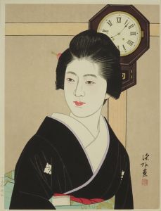 伊東深水 時計と美人 Ⅱ 堀田時計店版 | 浮世絵 | 原書房 神田神保町