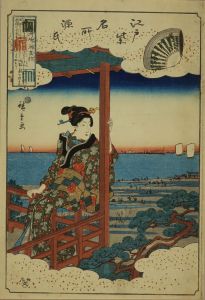 江戸紫名所源氏　洲崎潮盡狩／広重