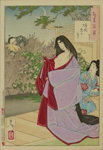 月百姿　垣間見の月／芳年