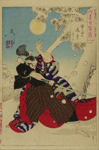 月百姿　雪後の暁月　小林平八郎／芳年