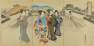 東古風　かすみが関より冨嶽眺望の図／国周