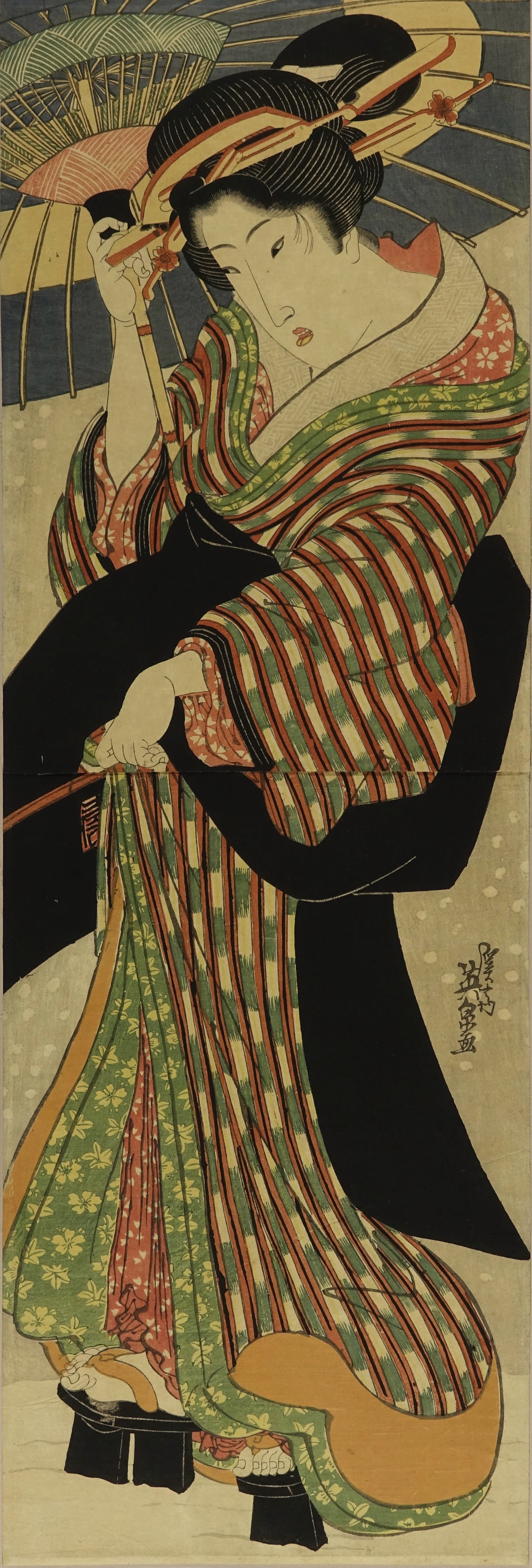 英泉 傘持美人 | 浮世絵 | 原書房 神田神保町