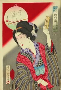 見立昼夜廿四時之内　午前四時／国周