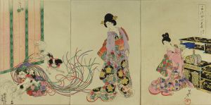 周延 千代田之大奥 狆のくるい | 浮世絵 | 原書房 神田神保町