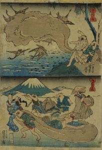 国芳/狸のあみ打　狸のおうらいのサムネール