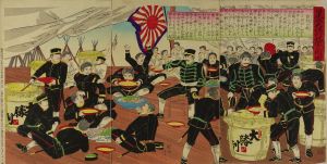 周延/日本兵大勝利祝宴を開く図のサムネール