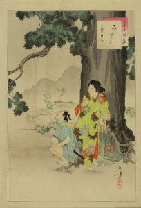 年方/三十六佳撰　雨やどりのサムネール