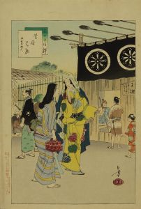 年方/三十六佳撰　芝居見物のサムネール
