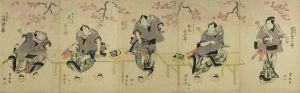 KUNIYASU/Portrait of five actors as five braveries, five sheets