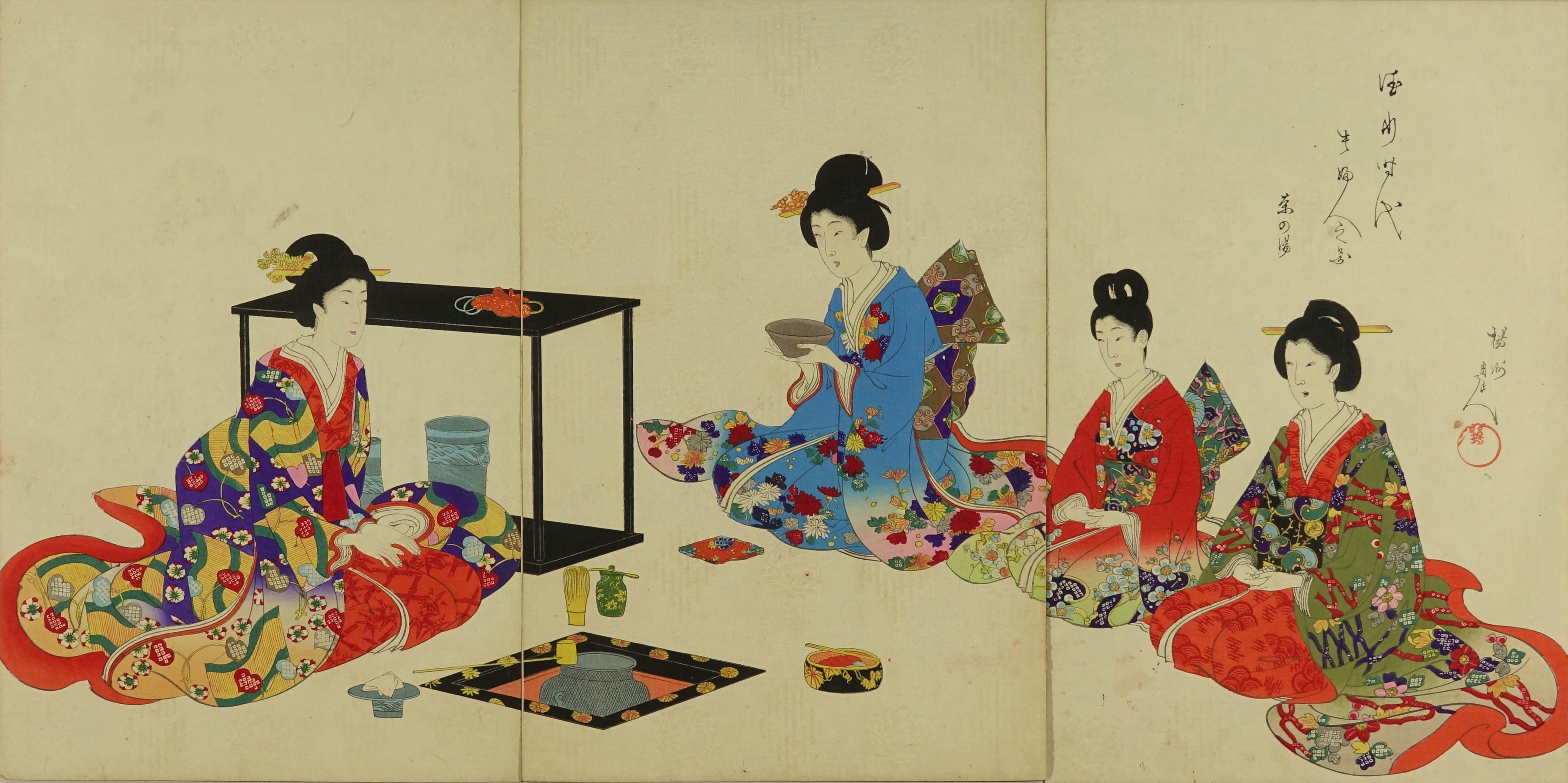 【超特価sale開催】  CHIKANOBU Chanoyu jidai Tokugawa from ceremony), (Tea 正月