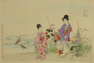 周延/十二ひと絵　文月乃七くさのサムネール