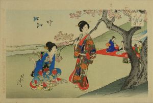 周延/十二ひと絵　弥生の花見のサムネール