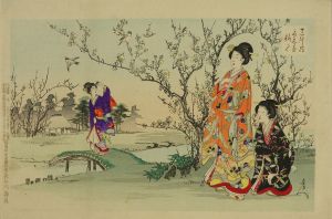 周延/十二ひと絵　如月の梅見のサムネール