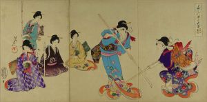 周延 千代田之大奥 長刀稽古 | 浮世絵 | 原書房 神田神保町