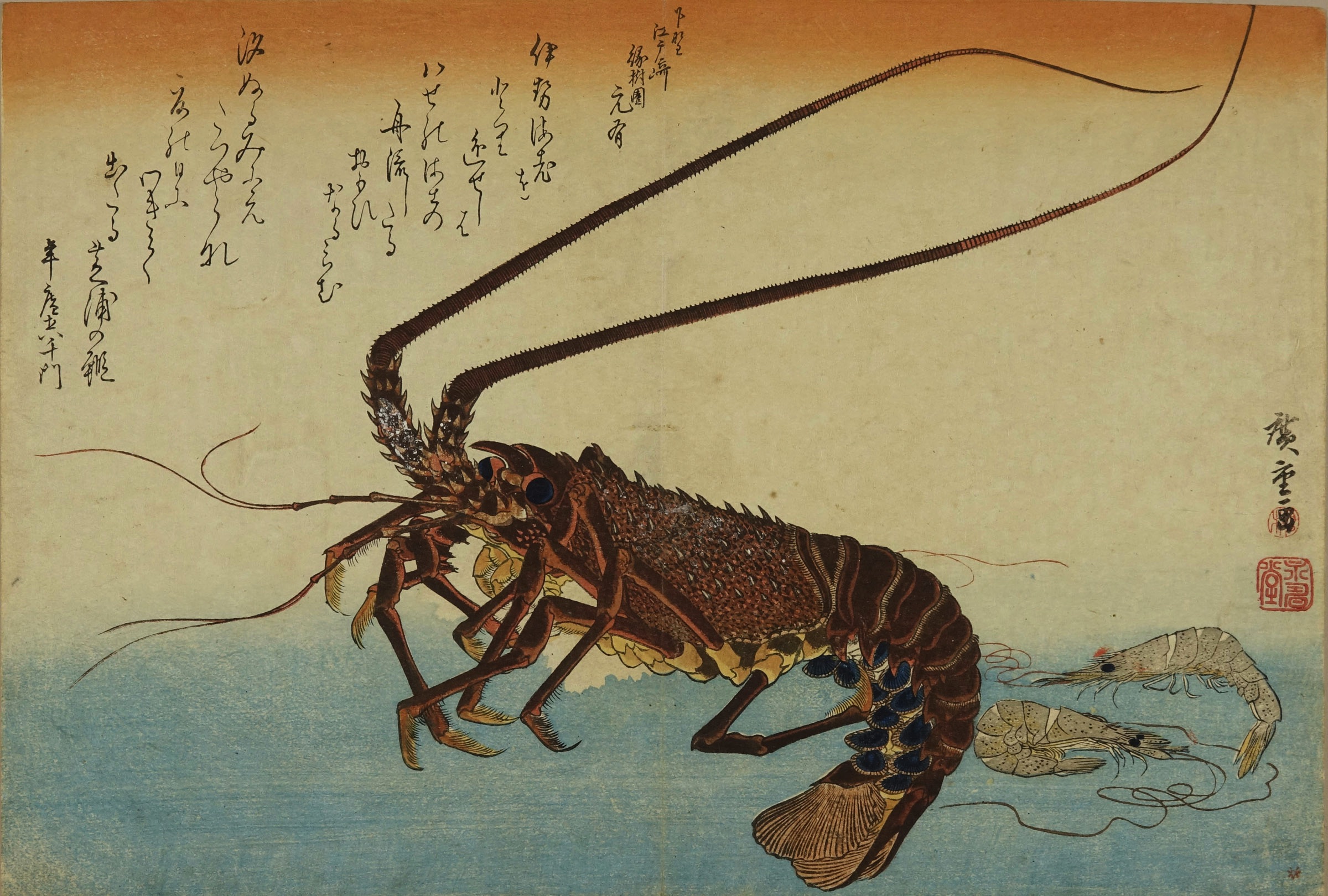 広重 魚づくし 伊勢海老 芝蝦 | 浮世絵 | 原書房 神田神保町