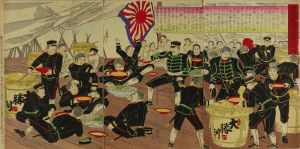 周延/日本兵大勝利祝宴を開く図のサムネール