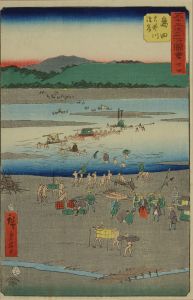 HIROSHIGE/Shimada, from <i>Gojusan tsugi meisho zue</i> (Pictures of famous places of the fifty-three stations), (the 'Upright' Tokaido)