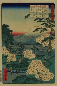 HIROSHIGE II/Sendagaya, from <i>Edo meisho zue</i> (Pictures of famous views of Edo)