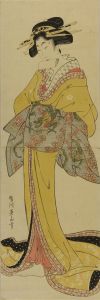 EIZAN/Standing beauty, vertical diptych