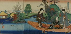 豊国三代・広重/風流源氏舟遊びのサムネール